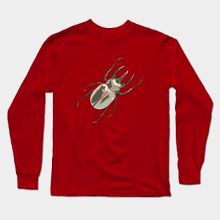 rhinoceros beetle pointillism illustration Long Sleeve T-Shirt